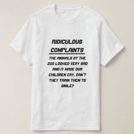 とんでもないクレーム動物園で悲しい動物 Tシャツ