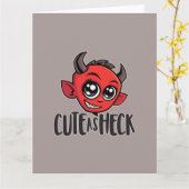 とんでもなくかわいい悪魔 カード (黄色い花)