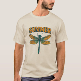 とんぼの夢Tシャツ - 涼しげな自然のグラフィックTシャツ Tシャツ