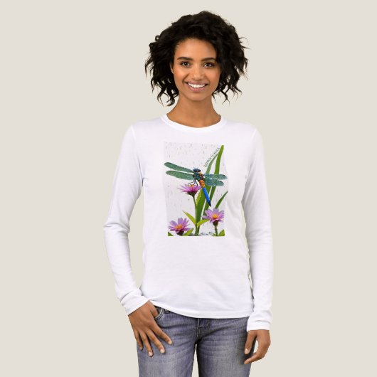 とんぼの花の長袖シャツ トライブレンドＴシャツ (正面全体)