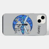 とんぼ柄のiPhone 14 Plusケース iPhoneケース (裏面横)