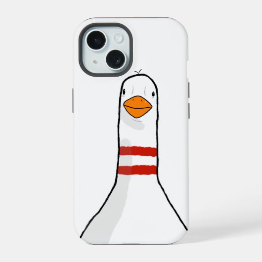 とんまなガチョウのiPhoneケース iPhone 15ケース (裏面)