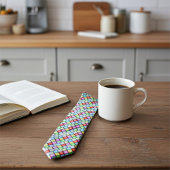 とエレガントおもしろいの色の正方形パターン ネクタイ