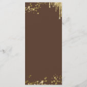 とエレガントおもしろいブラウンと金ゴールドメニュー メニュー (裏面)