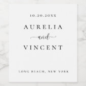 とエレガントのお洒落ワインラベル ワインラベル (シングルラベル)