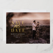 とエレガントクラシックFoil Photo Save The Date