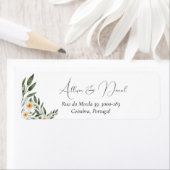 とエレガントシンプルの結婚返品アドレスラベル ラベル (インサイチュ)