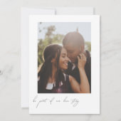 とエレガントシンプルミニマル結婚リストスクリプト 招待状 (裏面)