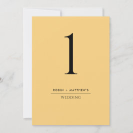 とエレガントシンプル黄色の表の番号