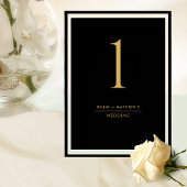とエレガントシンプル黒と金ゴールドのテーブル番号