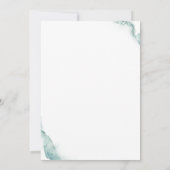 とエレガントシンプルSage Green Waterの色結婚の 招待状 (裏面)