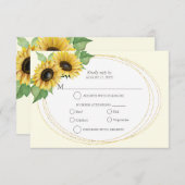 とエレガントシンプルSunflower RSVP (正面/裏面)