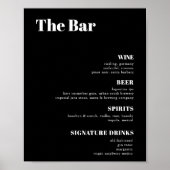とエレガントトレンディーのドリンク結婚バーメニュー ポスター (正面)