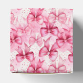 とエレガントピンクお洒落コケット弓リボン フェイバーボックス (上部)