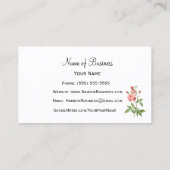 とエレガントピンクフェミニンのローズ・フローラ 名刺 (裏面)