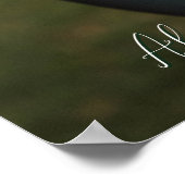 とエレガントモダンシンプルPhoto Script ポスター (角)