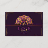 とエレガント上品な美容師紹介 名刺 (正面)