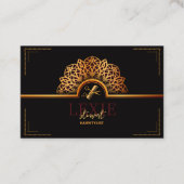 とエレガント上品な美容師紹介 名刺 (正面)