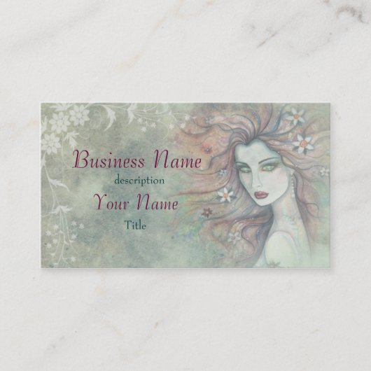 とエレガント美容師ユニークメイクアップアーティスト 名刺 (正面)