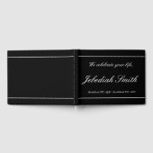 とエレガント葬式パーソナライズされたゲストブック ゲストブック (全面)