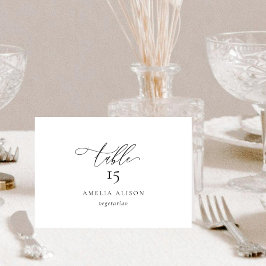 とエレガント食事オモダンプション付きテーブルカード テーブルナンバー