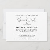 とエレガントBaby Showerのメモダンールフォト 招待状 (裏面)