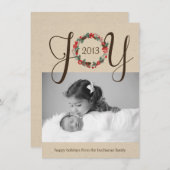 とエレガントClassiy Joyリースフォトカードデザイン シーズンカード (正面/裏面)