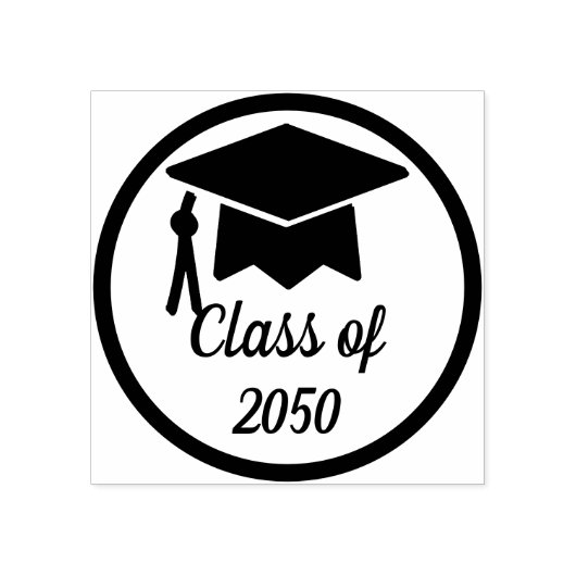 とエレガントClassy Grad Capクラス年 ラバースタンプ (インプリント)