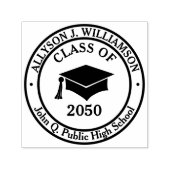 とエレガントClassy Grad Capクラス年 |学校 セルフインキングスタンプ (デザイン)