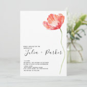 とエレガントPoppy Red結婚の 招待状 (スタンド正面)