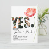 とエレガントPoppy Red結婚の 招待状 (スタンド正面)