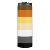 とカッコいいゲイはクラシックプライド旗を持つ タンブラー (裏面)