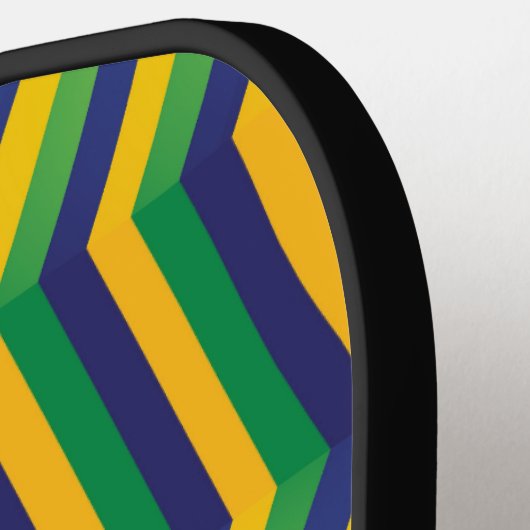 とカッコいいブラカラフルジル国旗の色 ピックルボールラケット (左詳細)