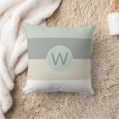 とカッコいいモノグラムでストライプの落ち着いたパターン クッション (ブランケット)