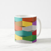 とカッコいい幾何カラフル図形 コーヒーマグカップ (正面右)