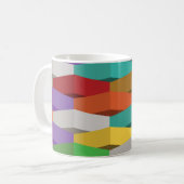 とカッコいい幾何カラフル図形 コーヒーマグカップ (正面左)