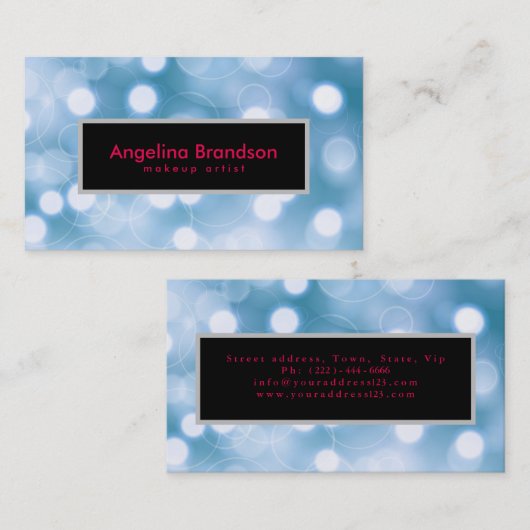 とカッコいい黒ユニーク紙吹雪・ビジネス・カード 名刺 (正面/裏面)