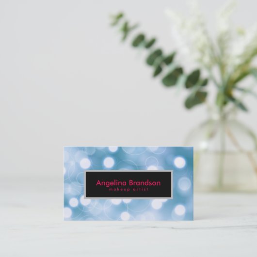 とカッコいい黒ユニーク紙吹雪・ビジネス・カード 名刺 (スタンド正面)