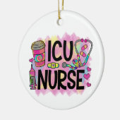 とカッコいいICUカラフルナース(大) セラミックオーナメント (左)