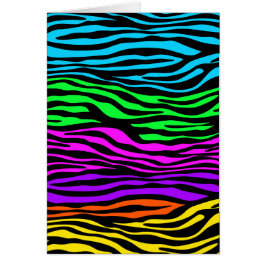 とカラフルおもしろいゼブラ印刷