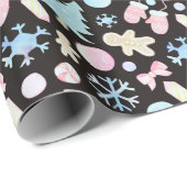 とカラフル休日パタモダンーンのクリスマス ラッピングペーパー (ロールコーナー)