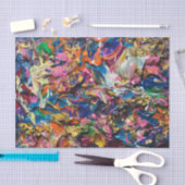 とカラフル抽象芸術アクリルフラワーズキャンバス 薄葉紙 (クラフト)