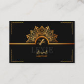 とクエレガントラス美容師ロイヤリティ 名刺 (正面)