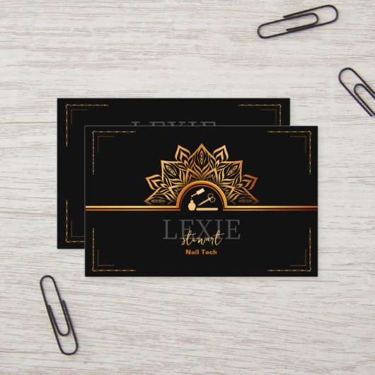 とクラシーエレガント爪、 ネイルテックロイヤリティ 名刺 (正面/裏面インサイチュ)