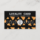 とクールおもしろいピザのスライスあなたのロゴをパターン ロイヤリティカード (正面)