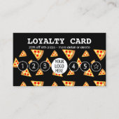 とクールおもしろいピザのスライスあなたのロゴをパターン ロイヤリティカード (正面)