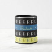 とクールタイポグラフィマスタイリッシュグとイニシャルR マグカップ (中央)