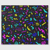 とクールファンキーヴィンテージ80sジオメトインスパイアリ ラッピングペーパー (フラット)