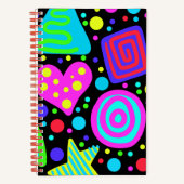 とグはっきりしたラフカラフルトプリント ノートブック (正面)