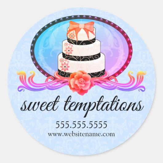 とケエレガントーキカラフルベーカリーボックスシール ラウンドシール (正面)